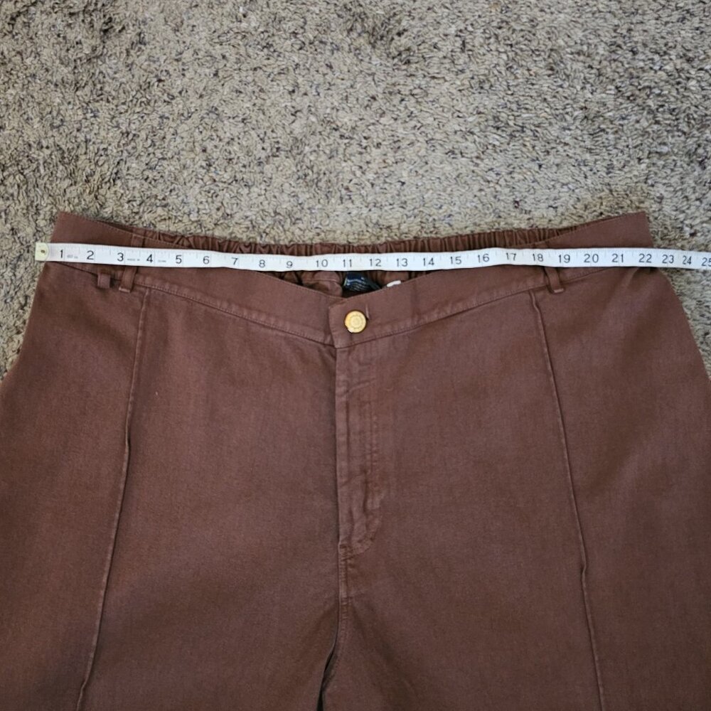 Big Bud Press Western Pants Burnt Terracotta Wide Leg Cotton Pintuck 5XL Petite - Picture 6 of 12